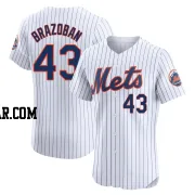 Huascar Brazoban Men's New York Mets White Elite Home Jersey