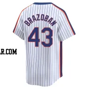 Huascar Brazoban Men's New York Mets White Limited Cooperstown Collection Jersey