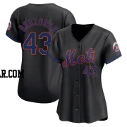 Huascar Brazoban Women's New York Mets Black Limited Alternate Jersey