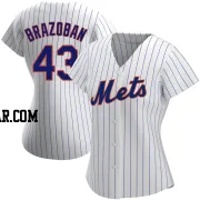 Huascar Brazoban Women's New York Mets White Authentic Home Jersey