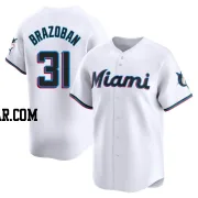 Huascar Brazoban Youth Miami Marlins White Limited Home Jersey