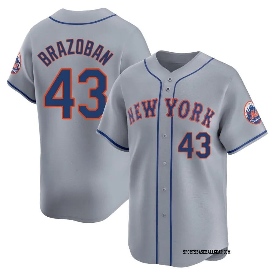 Huascar Brazoban Youth New York Mets Gray Limited Away Jersey