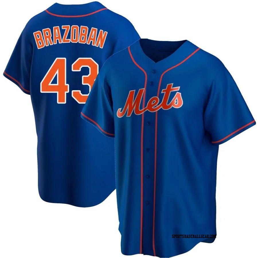 Huascar Brazoban Youth New York Mets Royal Replica Alternate Jersey