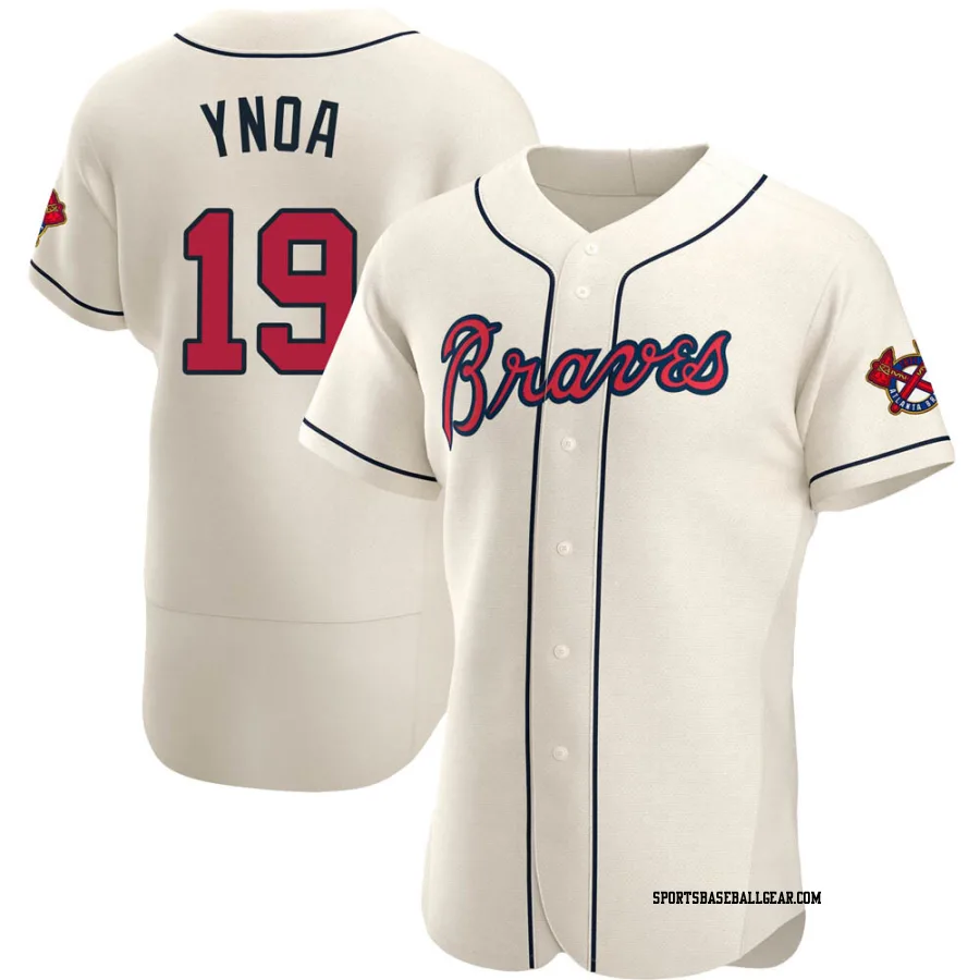 Huascar Ynoa Men's Atlanta Braves Cream Authentic Alternate Jersey