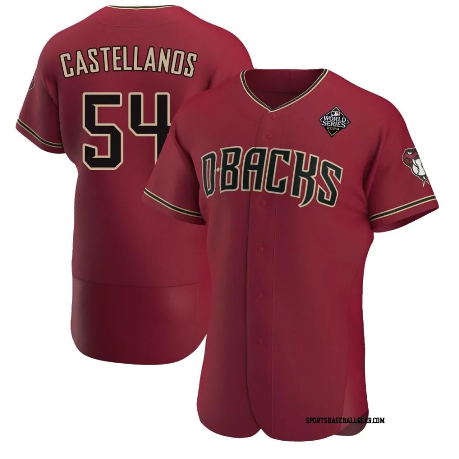 Humberto Castellanos Men's Arizona Diamondbacks Authentic Crimson Alternate 2023 World Series Jersey