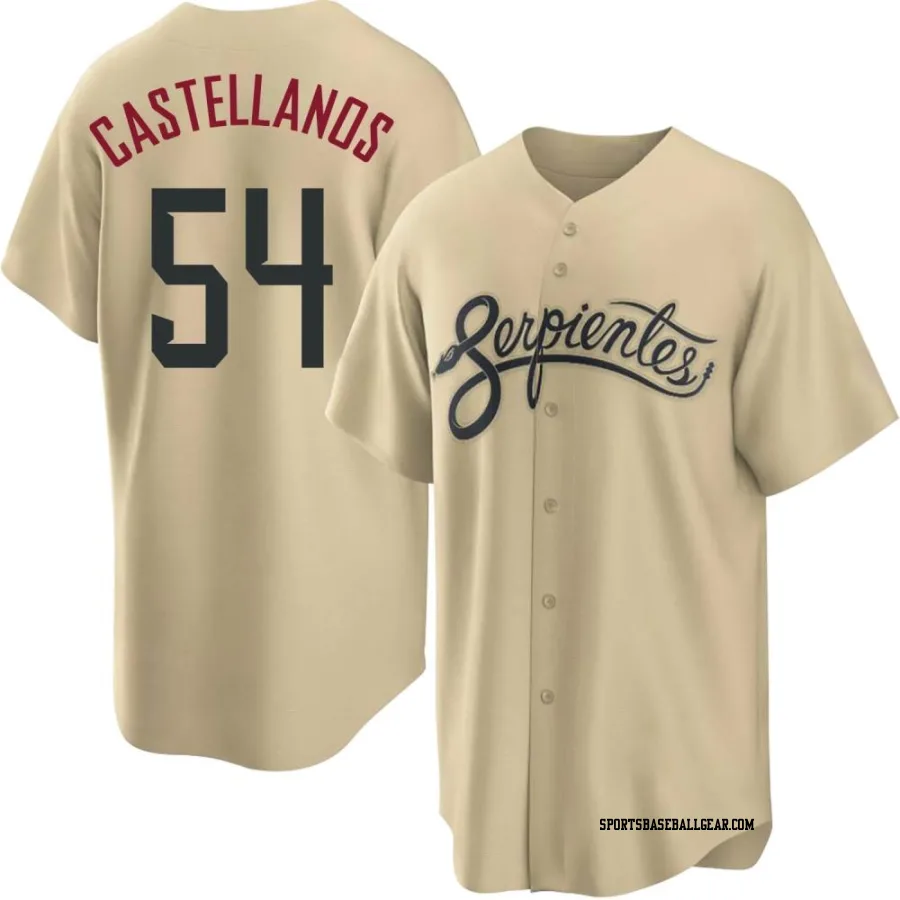 Humberto Castellanos Men's Arizona Diamondbacks Gold Replica 2021 City Connect Cool Base Jersey