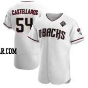 Humberto Castellanos Men's Arizona Diamondbacks White Authentic Crimson Home 2023 World Series Jersey