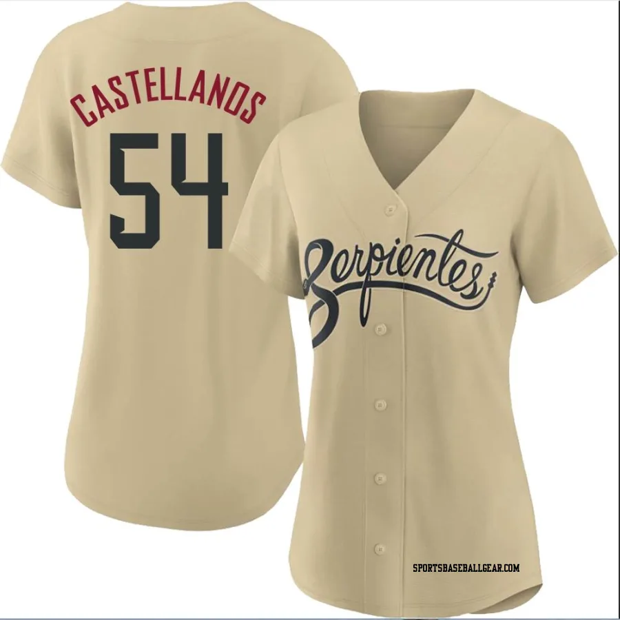 Humberto Castellanos Women's Arizona Diamondbacks Gold Authentic 2021 City Connect Cool Base Jersey