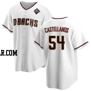 Humberto Castellanos Youth Arizona Diamondbacks White Replica Home 2023 World Series Jersey