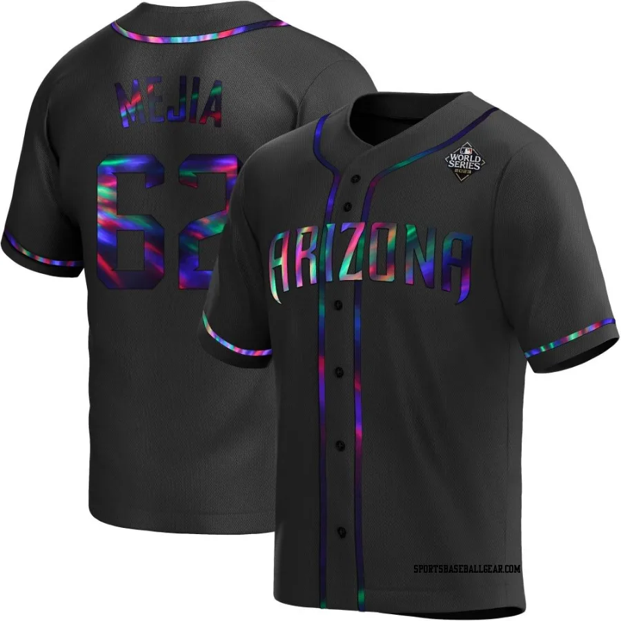 Humberto Mejia Youth Arizona Diamondbacks Black Holographic Replica Alternate 2023 World Series Jersey