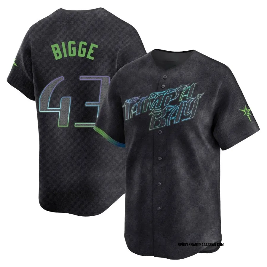 Hunter Bigge Men's Tampa Bay Rays Charcoal Limited 2024 City Connect Jersey