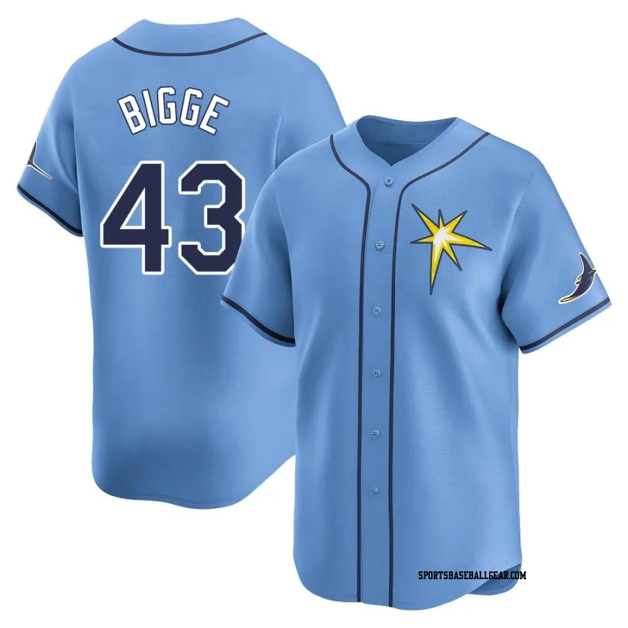 Hunter Bigge Men's Tampa Bay Rays Light Blue Limited Alternate Jersey