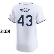 Hunter Bigge Men's Tampa Bay Rays White Elite Home Jersey