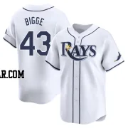 Hunter Bigge Men's Tampa Bay Rays White Limited Home Jersey