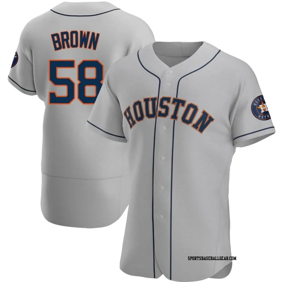 Hunter Brown Men's Houston Astros Gray Authentic Road Jersey