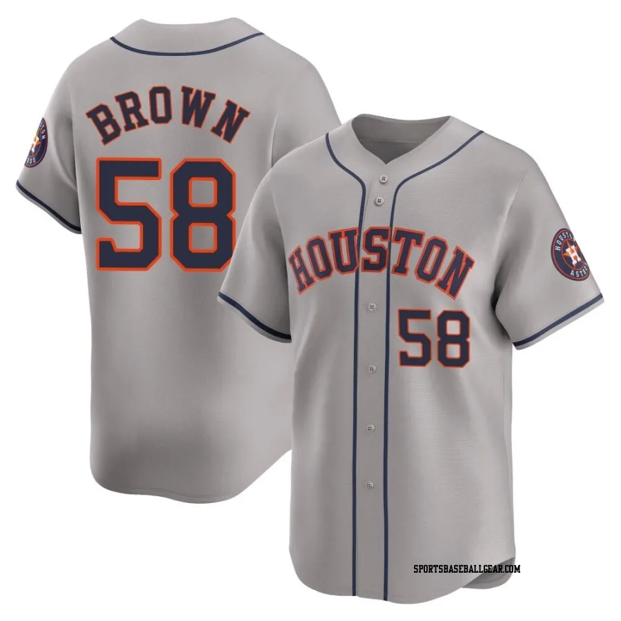 Hunter Brown Men's Houston Astros Gray Limited Away Jersey