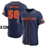 Hunter Brown Men's Houston Astros Navy Authentic 2022 City Connect Jersey