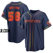 Hunter Brown Men's Houston Astros Navy Replica 2022 City Connect Jersey