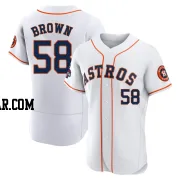 Hunter Brown Men's Houston Astros White Authentic 2022 World Series Champions Home Jersey