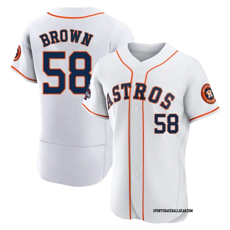 Hunter Brown Men's Houston Astros White Authentic 2022 World Series Champions Home Jersey