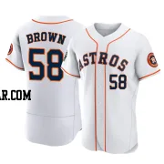 Hunter Brown Men's Houston Astros White Authentic 2022 World Series Home Jersey