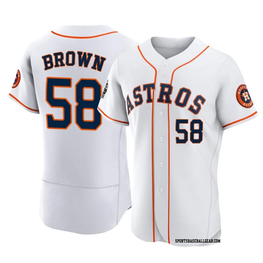 Hunter Brown Men's Houston Astros White Authentic 2022 World Series Home Jersey