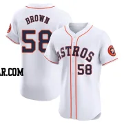 Hunter Brown Men's Houston Astros White Elite Home Jersey