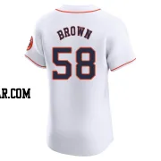 Hunter Brown Men's Houston Astros White Elite Home Jersey