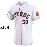 Hunter Brown Men's Houston Astros White Elite Home Patch Jersey