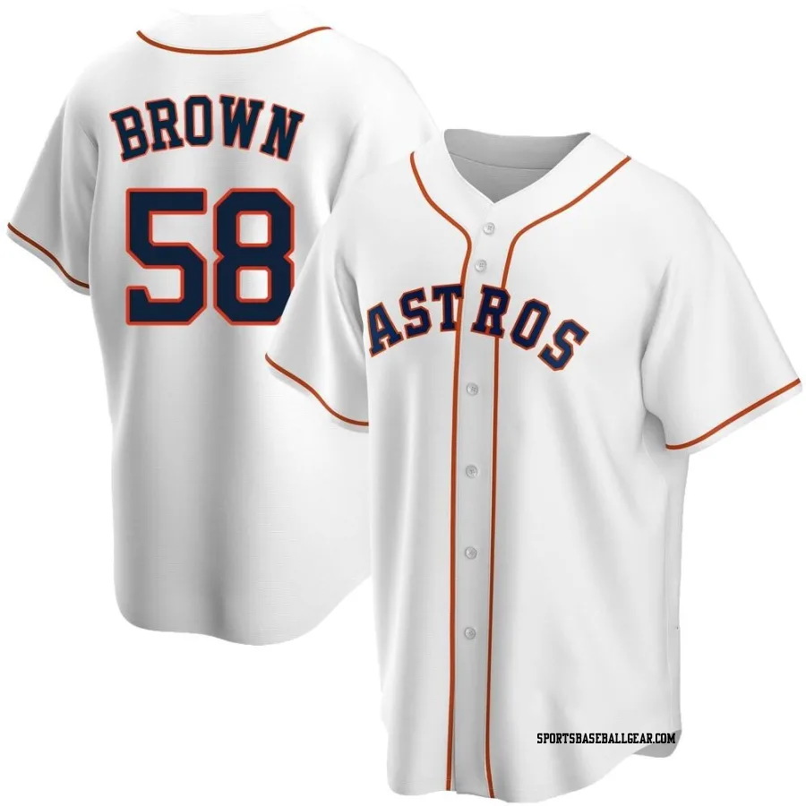 Hunter Brown Men's Houston Astros White Replica Home Jersey