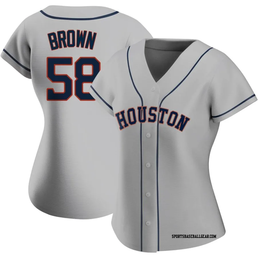 Hunter Brown Women's Houston Astros Gray Replica Road 2020 Jersey