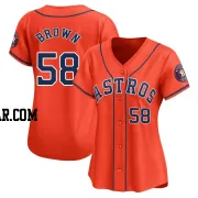 Hunter Brown Women's Houston Astros Orange Limited Alternate Jersey