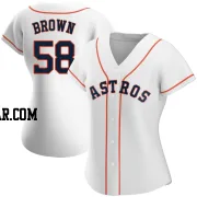 Hunter Brown Women's Houston Astros White Authentic Home Jersey