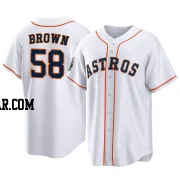 Hunter Brown Youth Houston Astros White Replica 2022 World Series Home Jersey