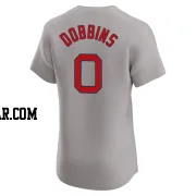 Hunter Dobbins Men's Boston Red Sox Gray Elite Road Jersey