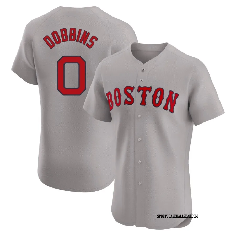 Hunter Dobbins Men's Boston Red Sox Gray Elite Road Jersey