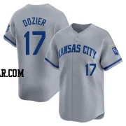 Hunter Dozier Men's Kansas City Royals Gray Limited Away Jersey