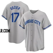 Hunter Dozier Men's Kansas City Royals Gray Replica 2022 Road Jersey