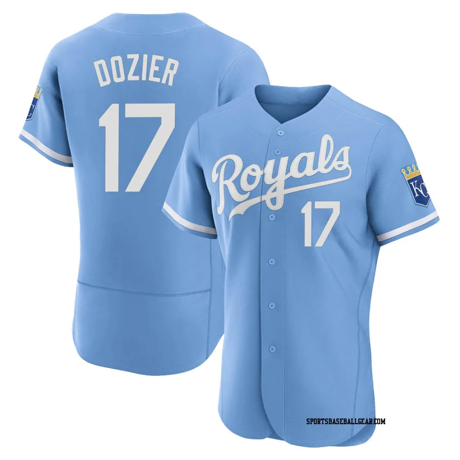 Hunter Dozier Men's Kansas City Royals Light Blue Authentic 2022 Alternate Jersey