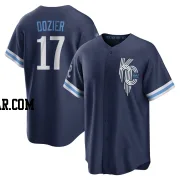 Hunter Dozier Men's Kansas City Royals Navy Replica 2022 City Connect Jersey