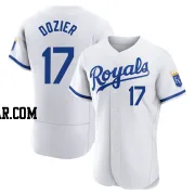 Hunter Dozier Men's Kansas City Royals White Authentic 2022 Home Jersey