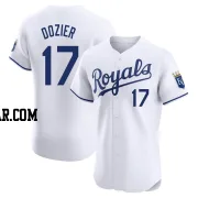 Hunter Dozier Men's Kansas City Royals White Elite Home Jersey