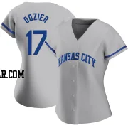 Hunter Dozier Women's Kansas City Royals Gray Replica 2022 Road Jersey