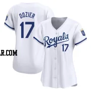 Hunter Dozier Women's Kansas City Royals White Limited Home Jersey