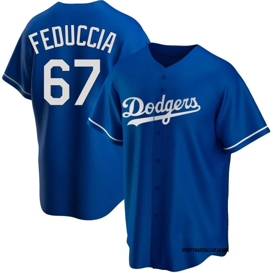 Hunter Feduccia Men's Los Angeles Dodgers Royal Replica Alternate Jersey