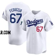 Hunter Feduccia Men's Los Angeles Dodgers White Limited 2024 World Tour Seoul Series Home Jersey