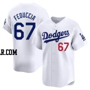 Hunter Feduccia Men's Los Angeles Dodgers White Limited Home Jersey