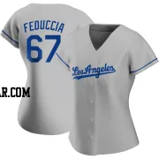 Hunter Feduccia Women's Los Angeles Dodgers Gray Authentic Road Jersey