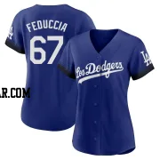 Hunter Feduccia Women's Los Angeles Dodgers Royal Authentic 2021 City Connect Jersey