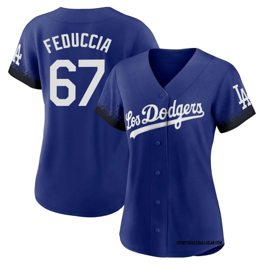 Hunter Feduccia Women's Los Angeles Dodgers Royal Authentic 2021 City Connect Jersey